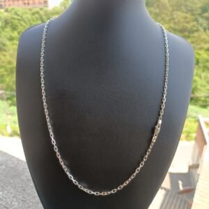 Corrente Cartier Cadeado - 3mm 60cm - Prata 925