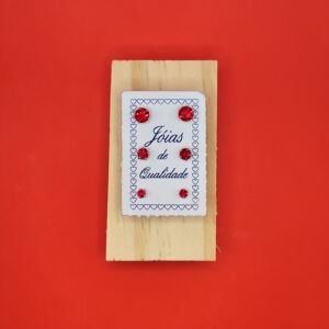 Brinco Trio Rubi Zircônias - Prata 925