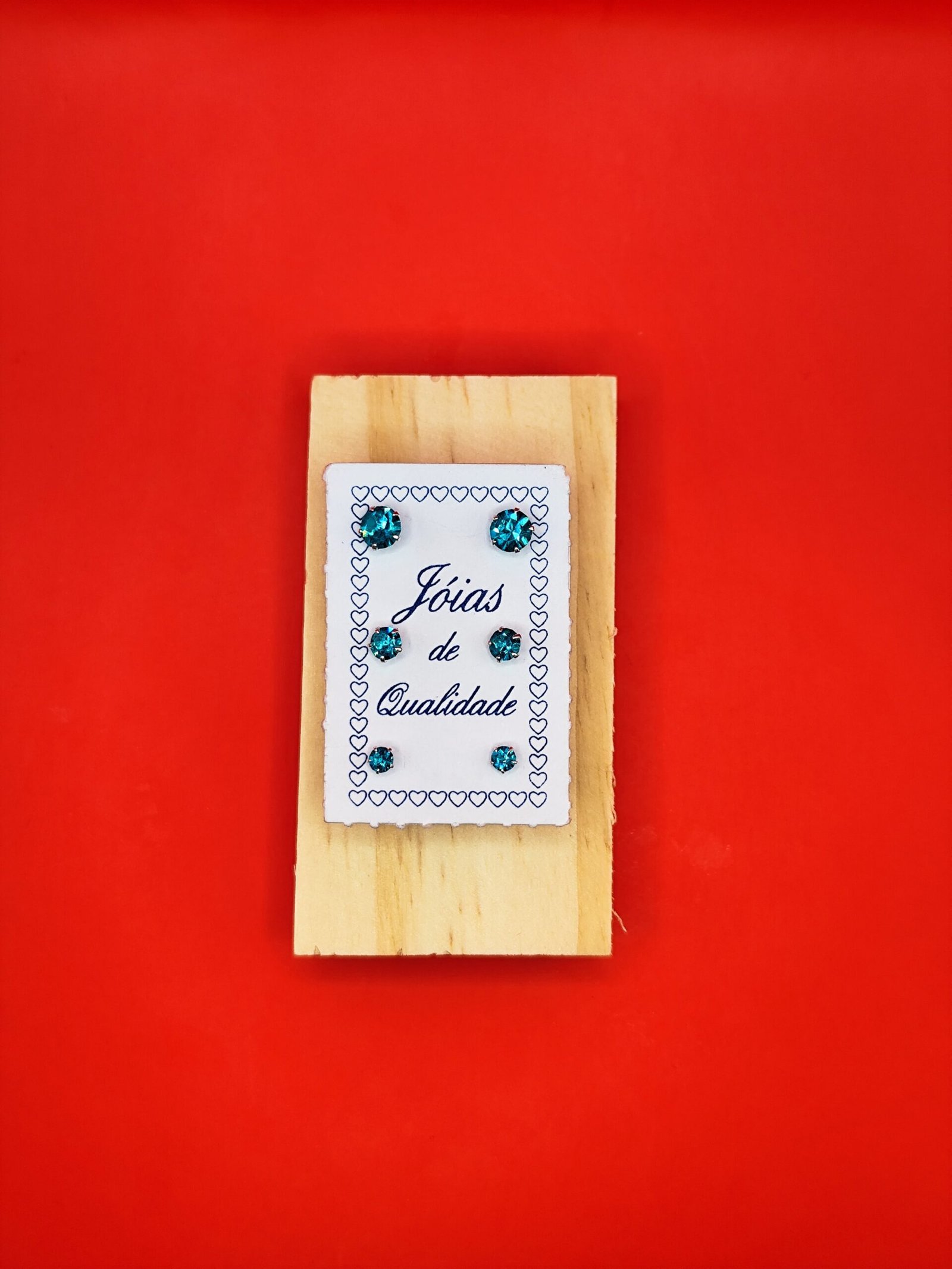 Brinco Trio Esmeraldas Zirconias - Prata 925