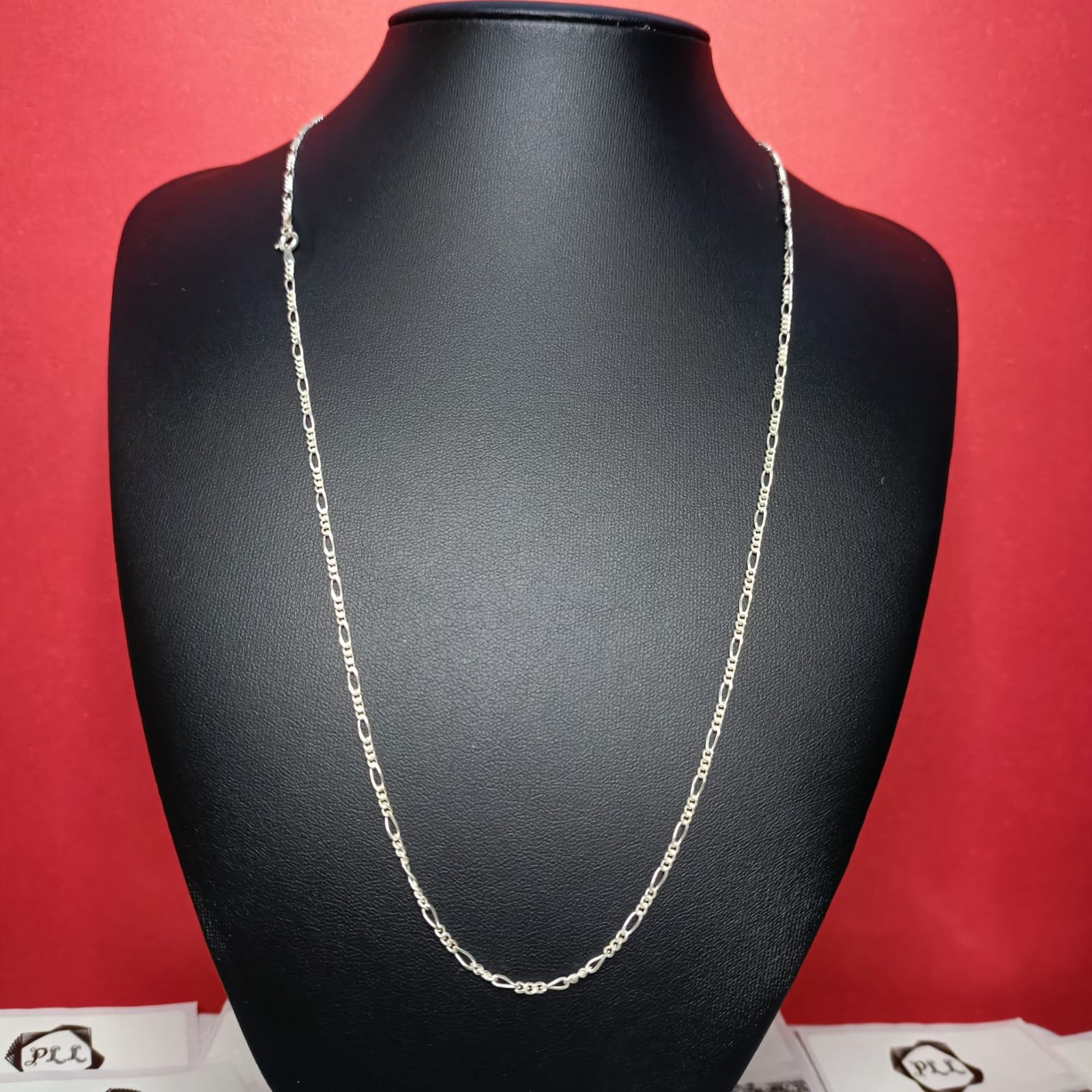 Corrente Elo 3x1 Espiral - 2mm 60cm - Prata 925