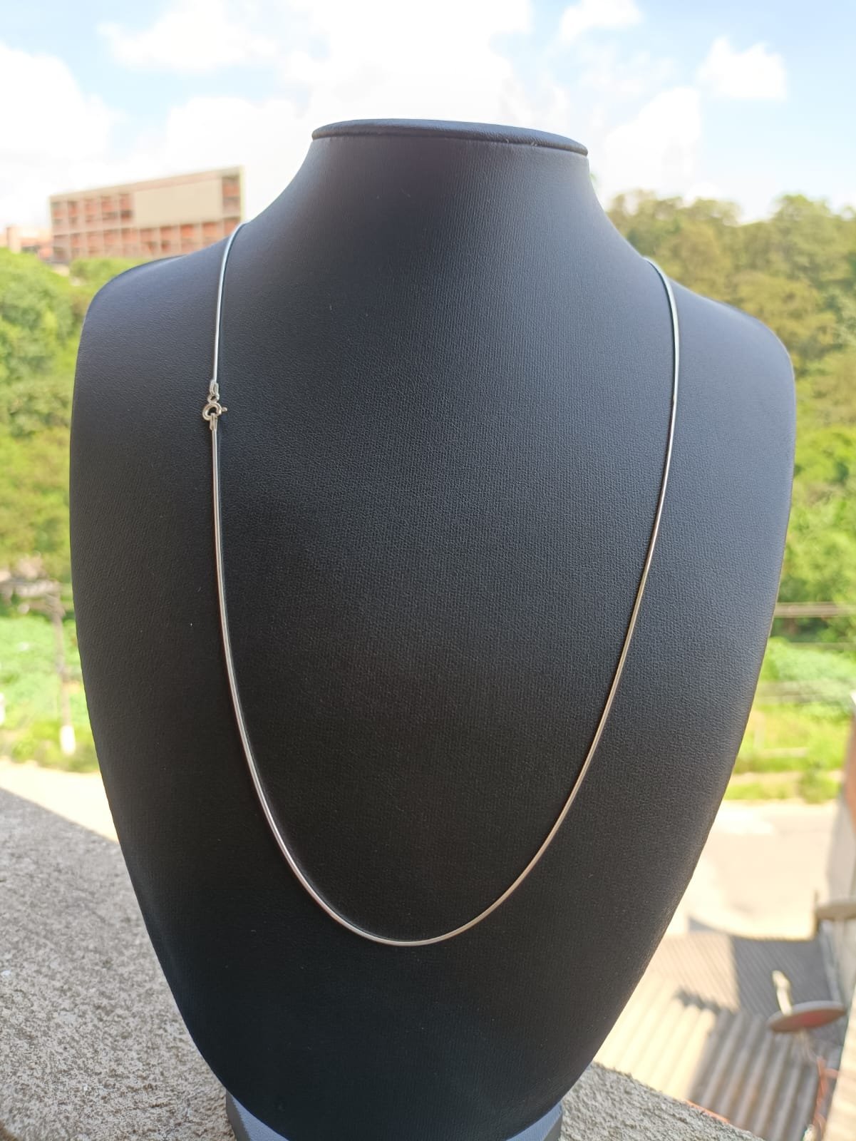 Corrente Rabo de Rato - 1mm 60cm - Prata 925